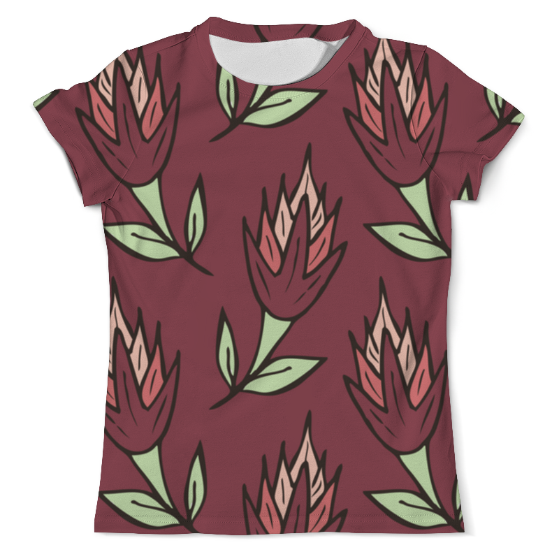 printio футболка с полной запечаткой для девочек крупные абстрактные цветы Printio Футболка с полной запечаткой (мужская) Крупные абстрактные цветы