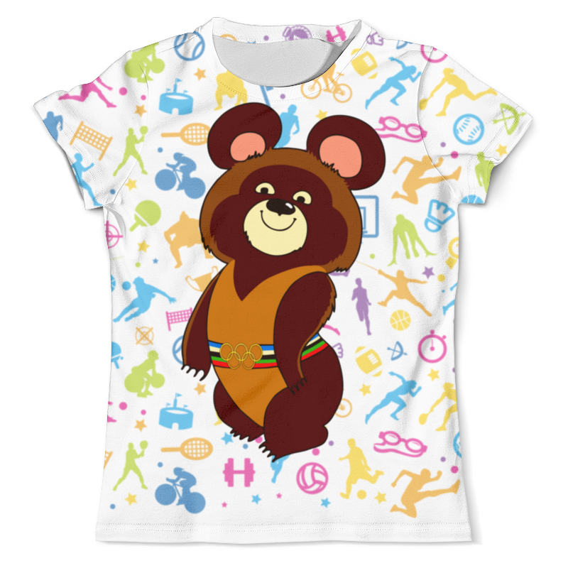 Printio Футболка с полной запечаткой (мужская) ✪olympic bear misha 1980✪ printio футболка с полной запечаткой для мальчиков olympic bear misha 1980