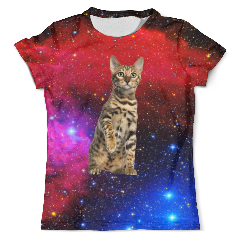 Printio Футболка с полной запечаткой (мужская) кот в космосе мужская футболка кот в космосе s белый
