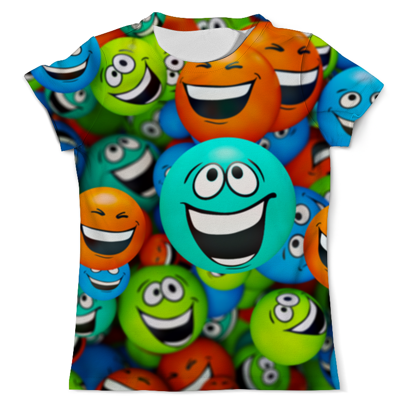 Printio Футболка с полной запечаткой (мужская) Смайлики