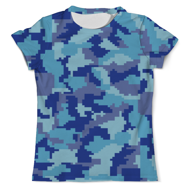 Printio Футболка с полной запечаткой (мужская) Голубые пиксели printio футболка с полной запечаткой для девочек голубые пиксели