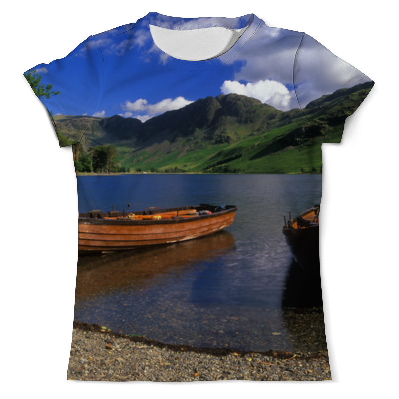 Printio Футболка с полной запечаткой (мужская) Озерная красота printio футболка с полной запечаткой мужская рыбацкая лодка