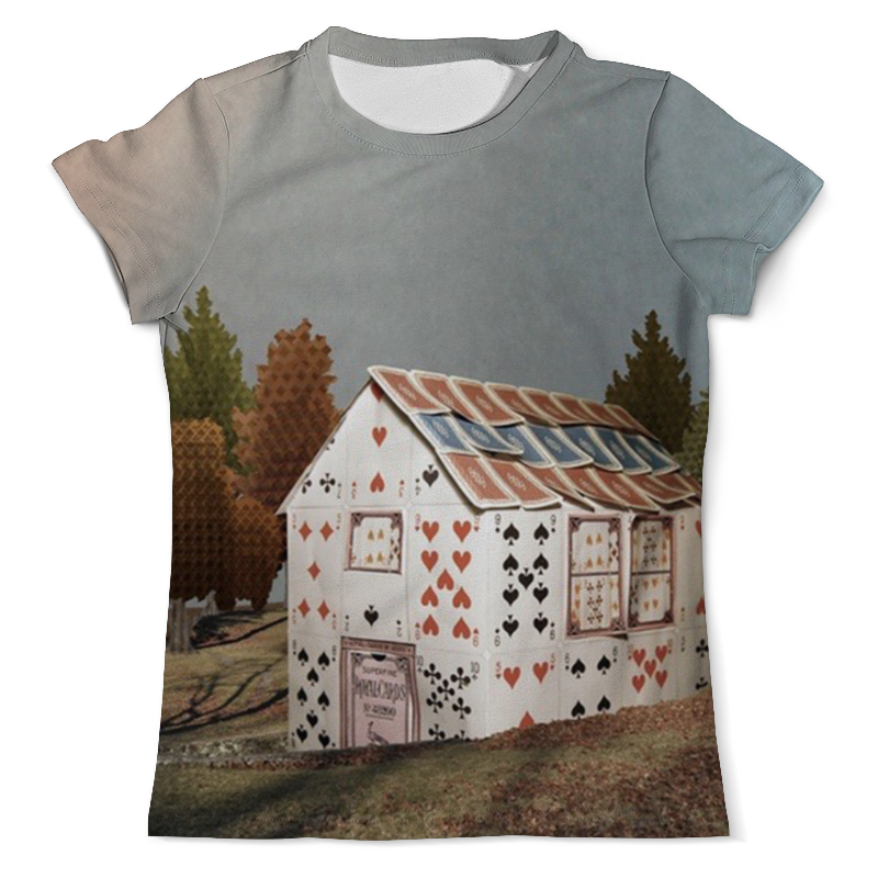 Printio Футболка с полной запечаткой (мужская) Карточный домик printio футболка с полной запечаткой мужская домик в деревне