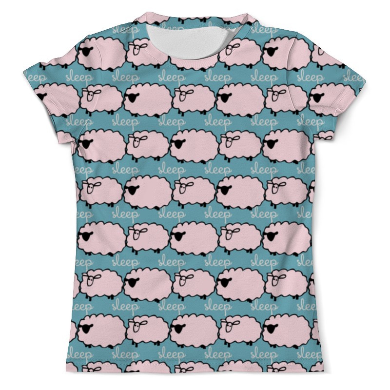 Printio Футболка с полной запечаткой (мужская) Спящие овечки printio футболка с полной запечаткой мужская нервный ая на английском