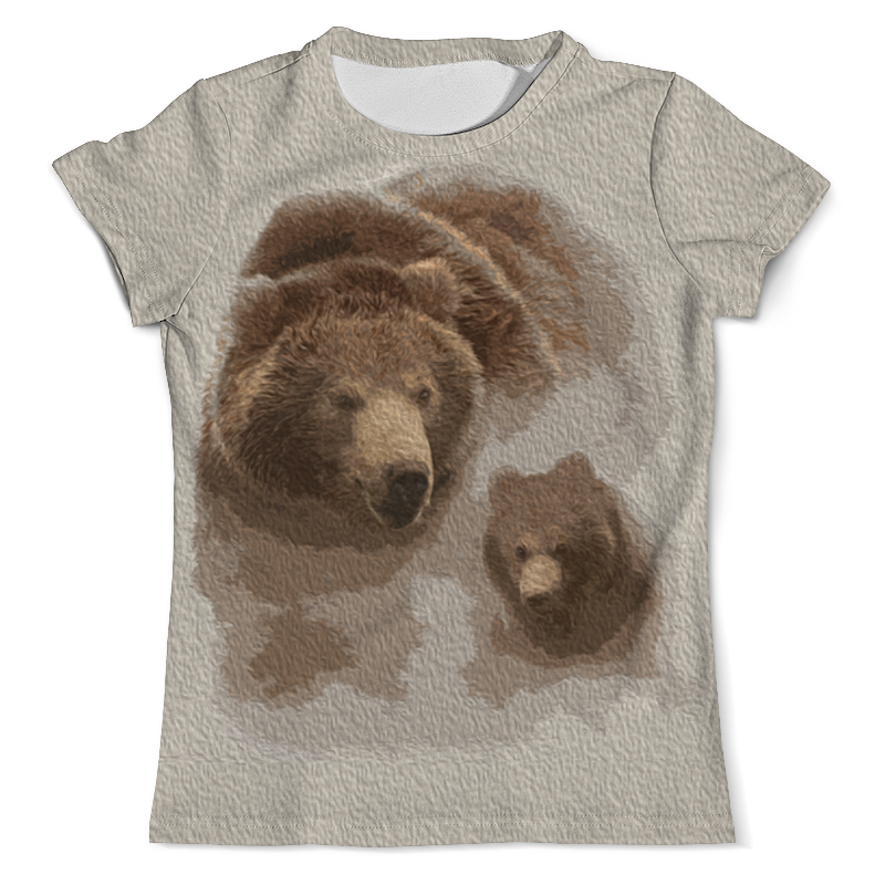 Printio Футболка с полной запечаткой (мужская) Медведь с медвежонком мужская футболка медведь l черный