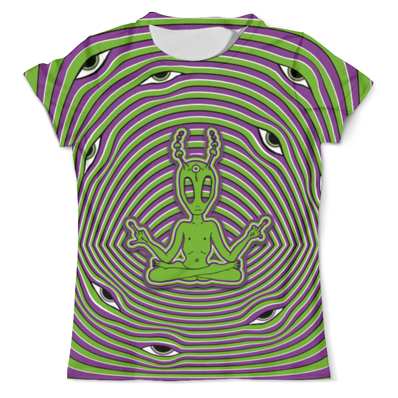 Printio Футболка с полной запечаткой (мужская) Alien мужская футболка зеленый человечек пришелец из космоса m красный