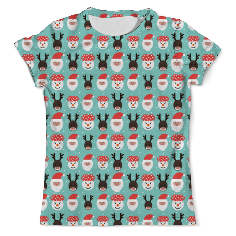 printio футболка с полной запечаткой для девочек снеговички и деды морозы Printio Футболка с полной запечаткой (мужская) Снеговички и деды морозы