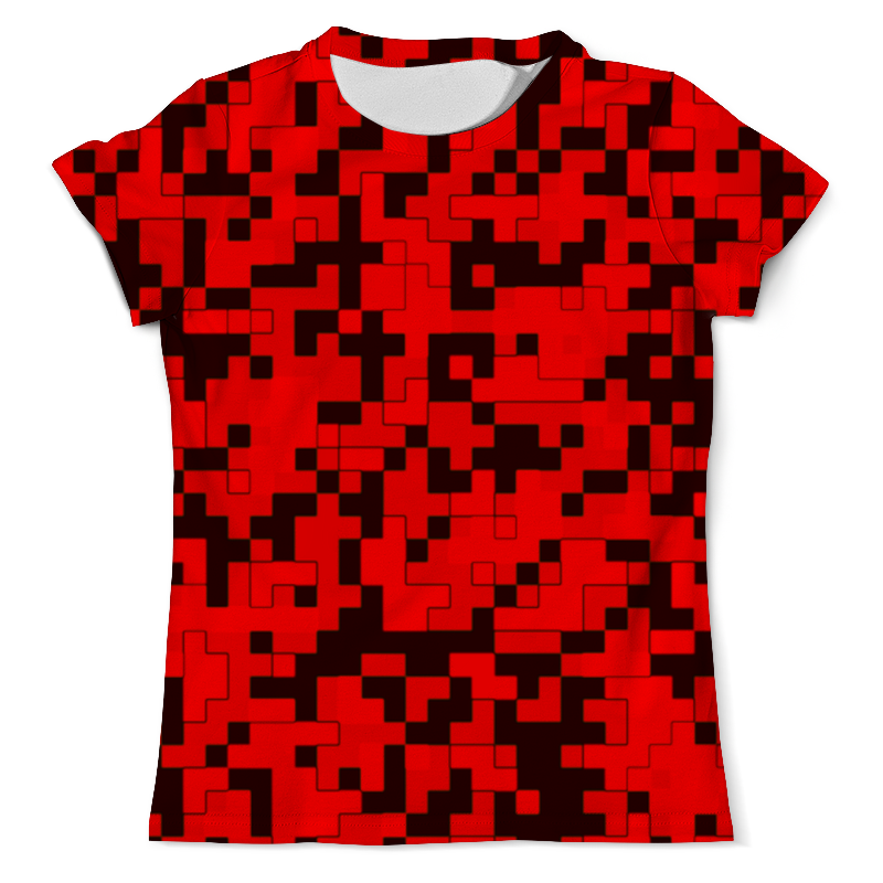 Printio Футболка с полной запечаткой (мужская) Красные пиксели