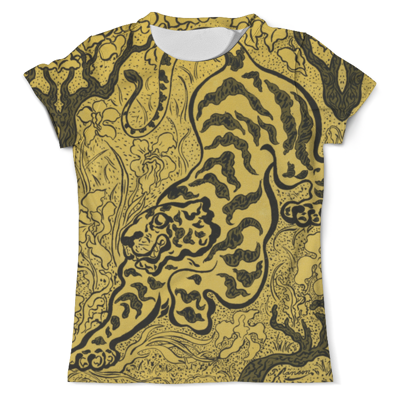 Printio Футболка с полной запечаткой (мужская) Тигр в джунглях (поль-элье рансон) printio рюкзак 3d тигр в джунглях поль элье рансон