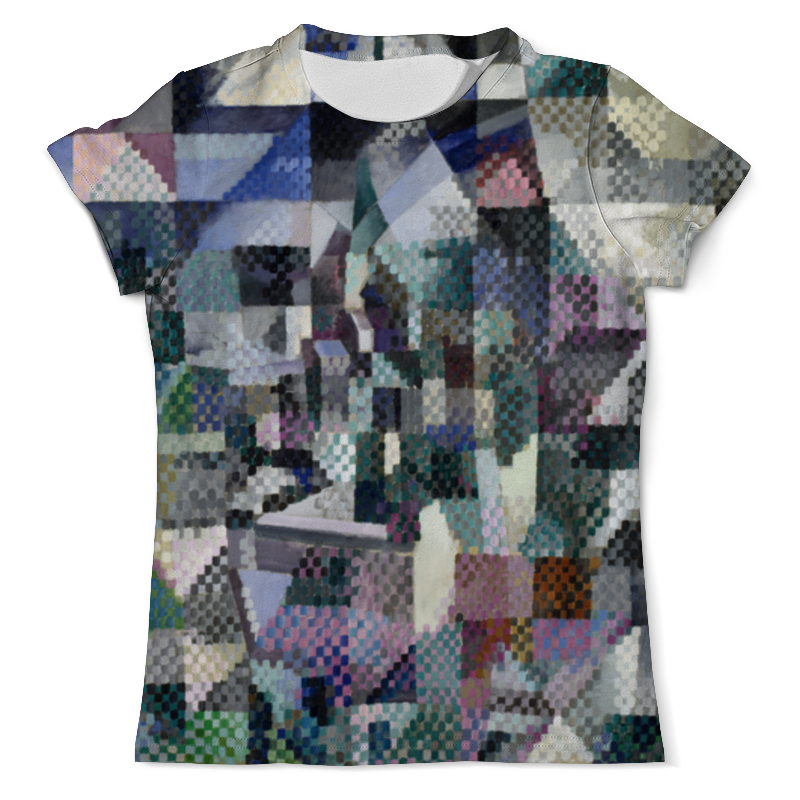 printio футболка с полной запечаткой женская пейзаж с диском робер делоне Printio Футболка с полной запечаткой (мужская) Окно в город №3 (робер делоне)