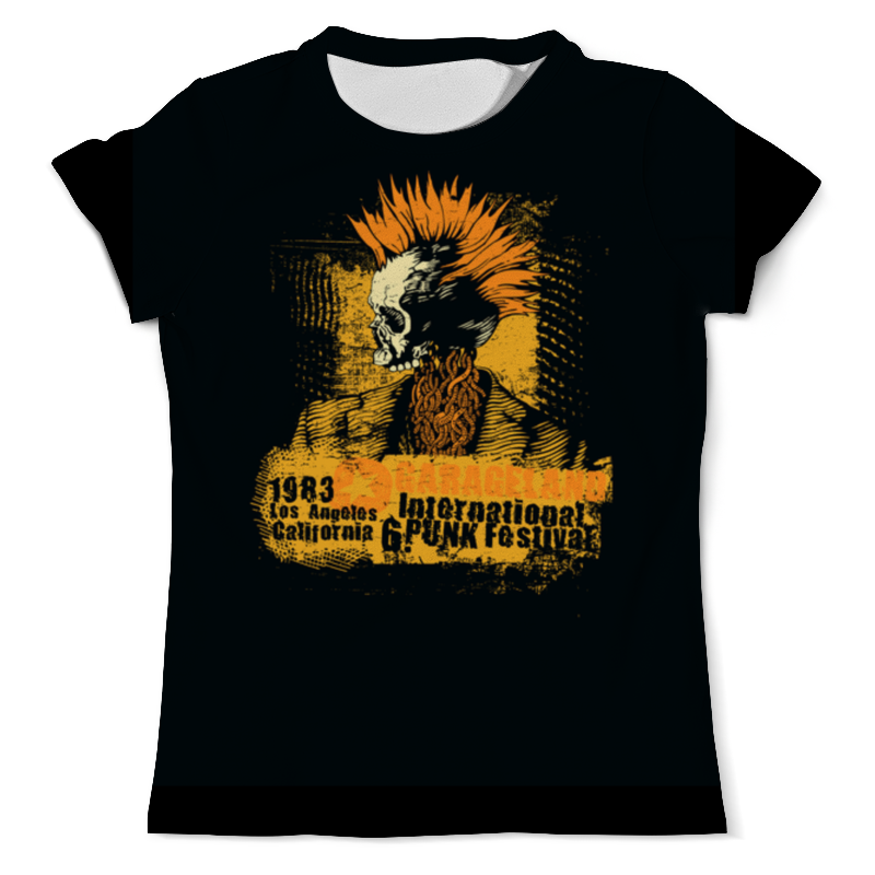 Printio Футболка с полной запечаткой (мужская) Скелет панк мужская футболка кот панк s желтый