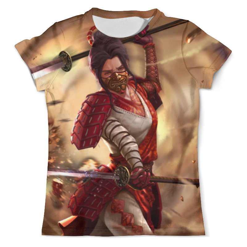 printio футболка с полной запечаткой мужская футболка с жирафом Printio Футболка с полной запечаткой (мужская) Футболка с самурайкой