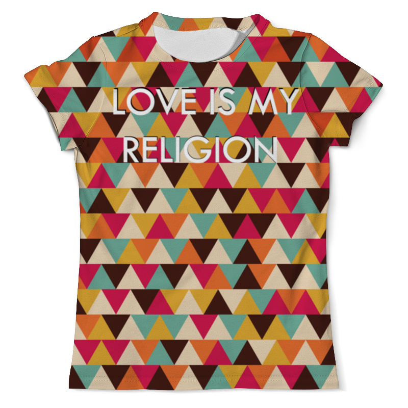 Printio Футболка с полной запечаткой (мужская) Любовь-моя религия printio футболка с полной запечаткой мужская моя прелесть