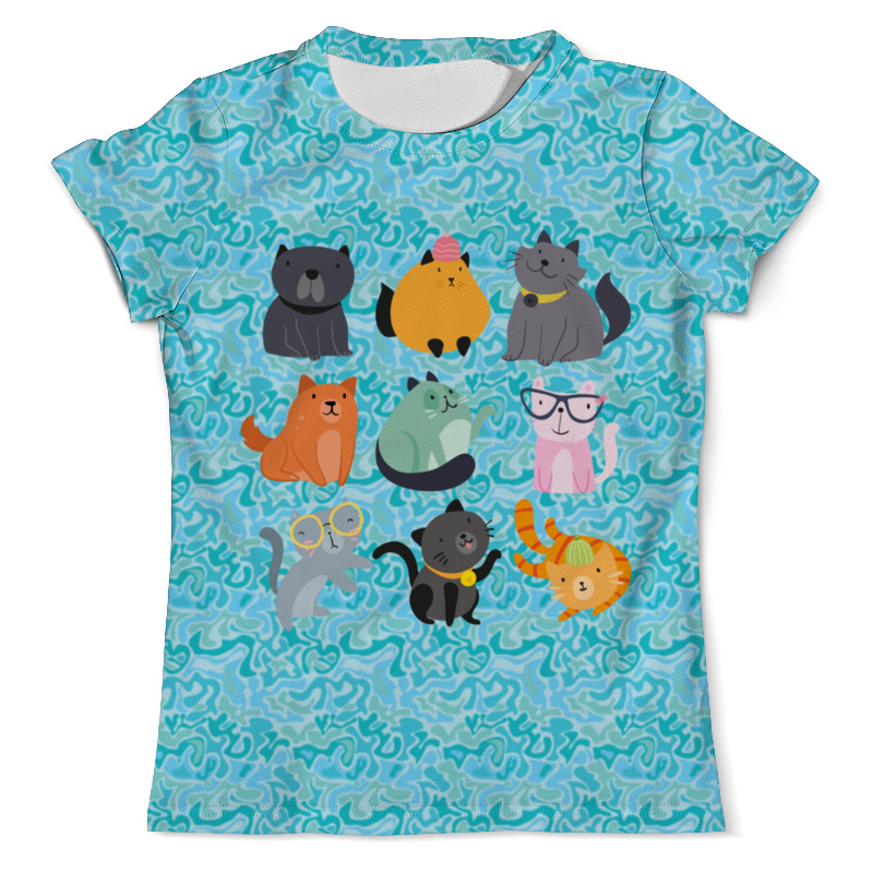 Printio Футболка с полной запечаткой (мужская) Цветные кошки printio футболка с полной запечаткой мужская цветные кошки