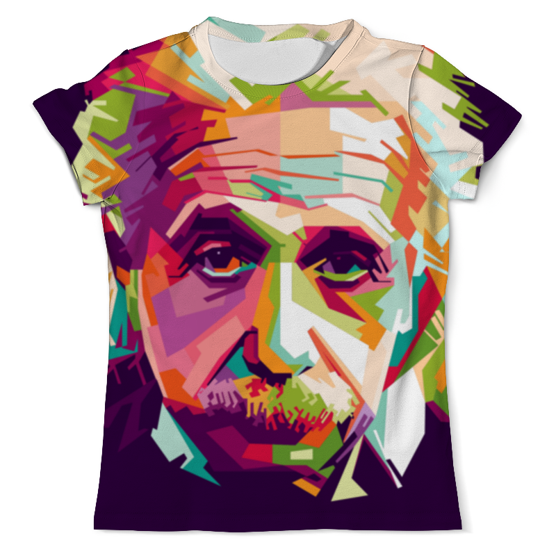 Printio Футболка с полной запечаткой (мужская) Эйнштейн детская футболка эйнштейн математика физика портрет теория 140 синий