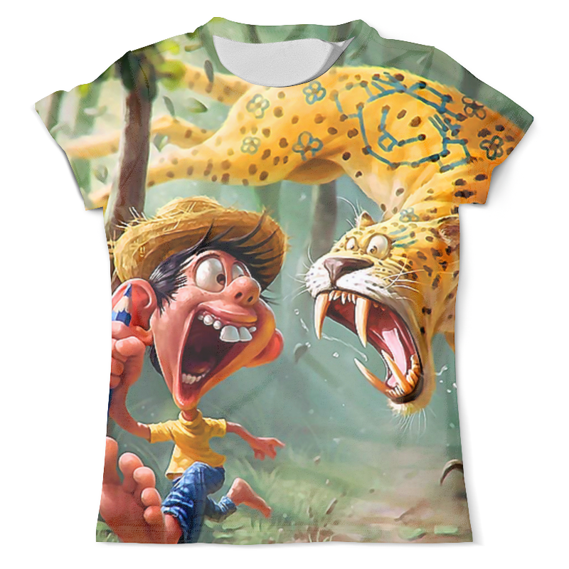 Printio Футболка с полной запечаткой (мужская) Мальчик и тигр printio футболка с полной запечаткой мужская мальчик и тигр