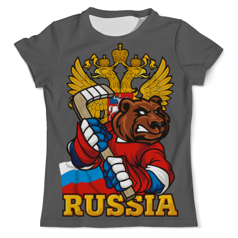 Printio Футболка с полной запечаткой (мужская) Russian bear