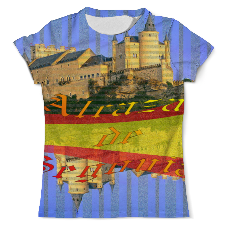 Printio Футболка с полной запечаткой (мужская) Средневековой испанский замок сеговия. printio футболка с полной запечаткой мужская испанские замки замок сеговия