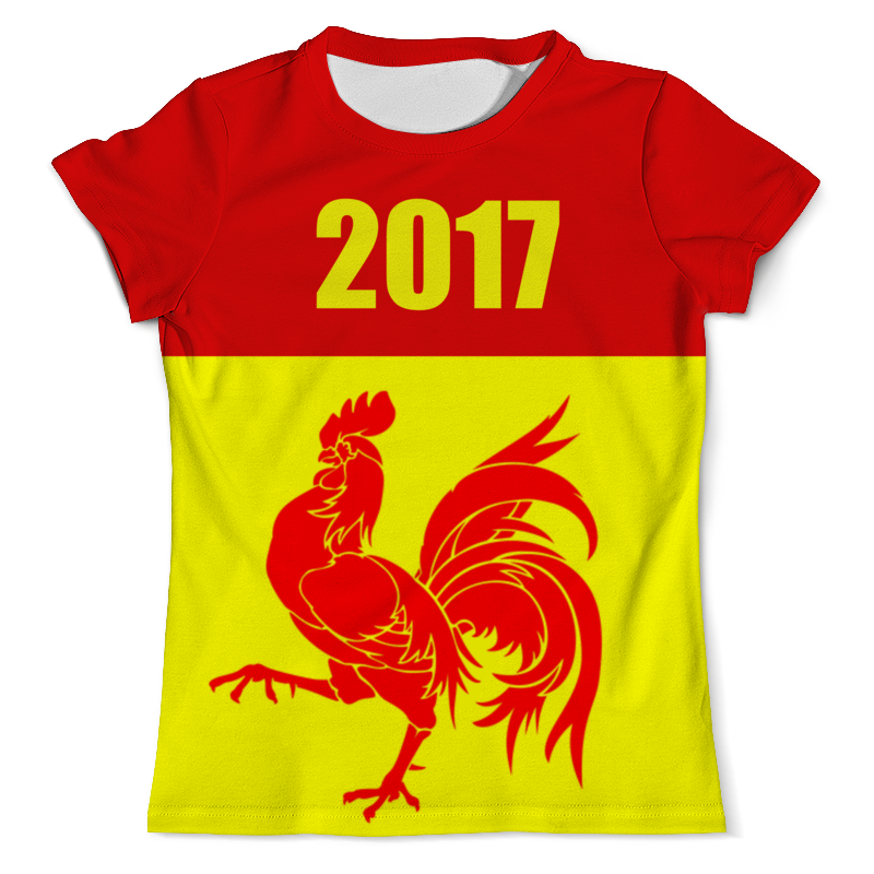Printio Футболка с полной запечаткой (мужская) 2017 - год красного петуха printio футболка с полной запечаткой для девочек 2017 год петуха