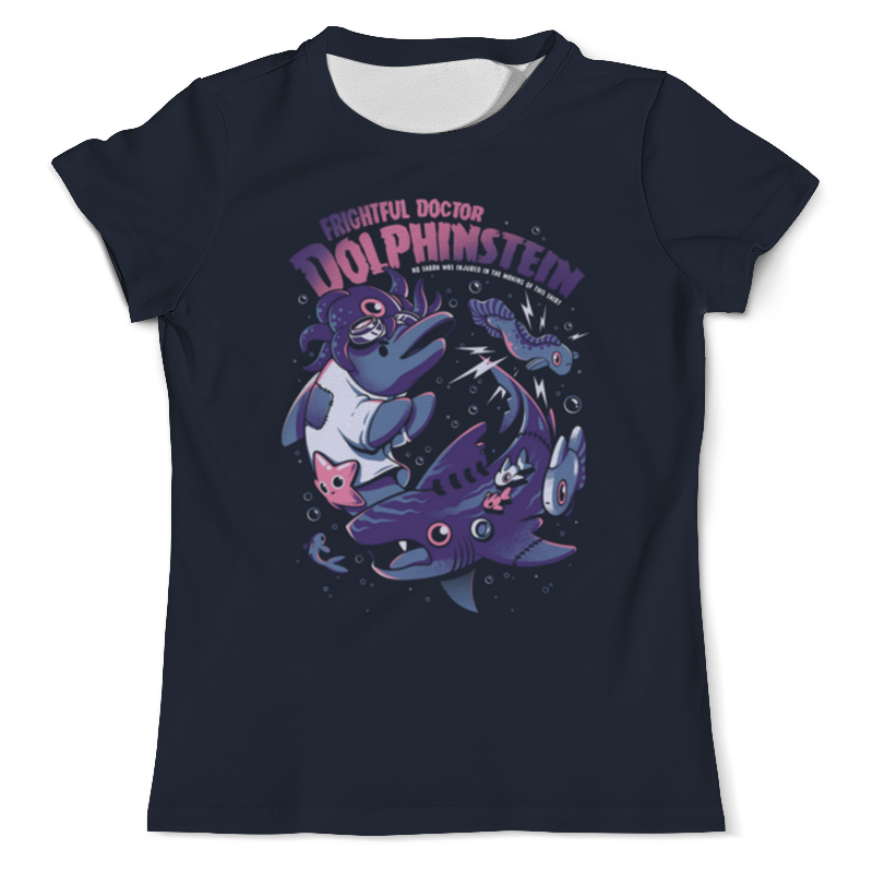 printio футболка с полной запечаткой для девочек акула и дельфинчик Printio Футболка с полной запечаткой (мужская) Акула и дельфинчик