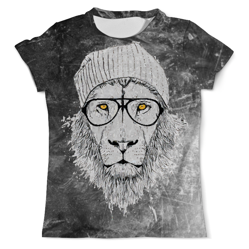 футболка с полной запечаткой для девочек printio lion geek Printio Футболка с полной запечаткой (мужская) Lion geek