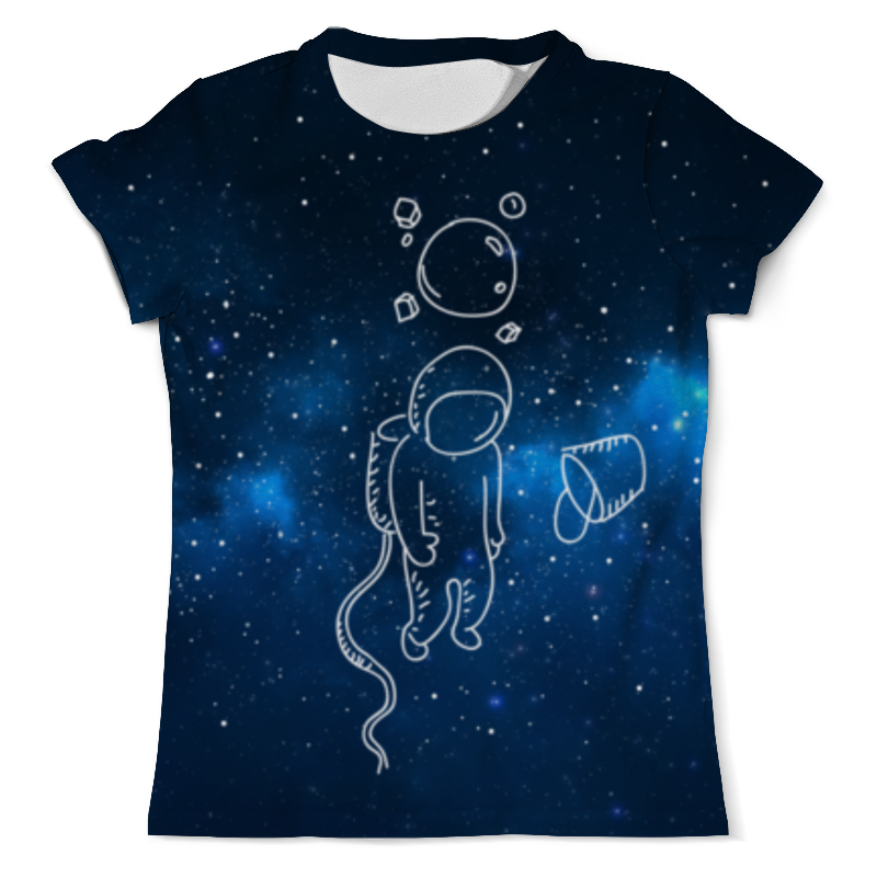 Printio Футболка с полной запечаткой (мужская) Грустный космонавт printio футболка с полной запечаткой для мальчиков грустный космонавт