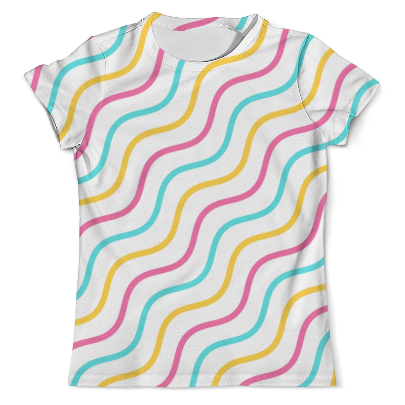 printio футболка с полной запечаткой мужская разноцветные кляксы Printio Футболка с полной запечаткой (мужская) Волны