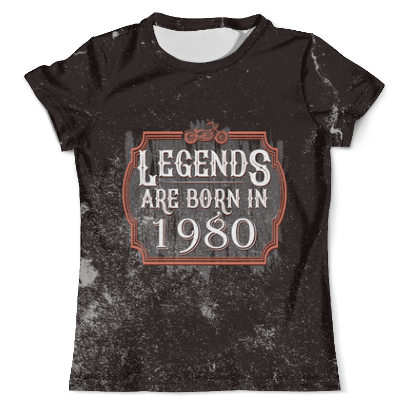цена Printio Футболка с полной запечаткой (мужская) Legends are born in 1980