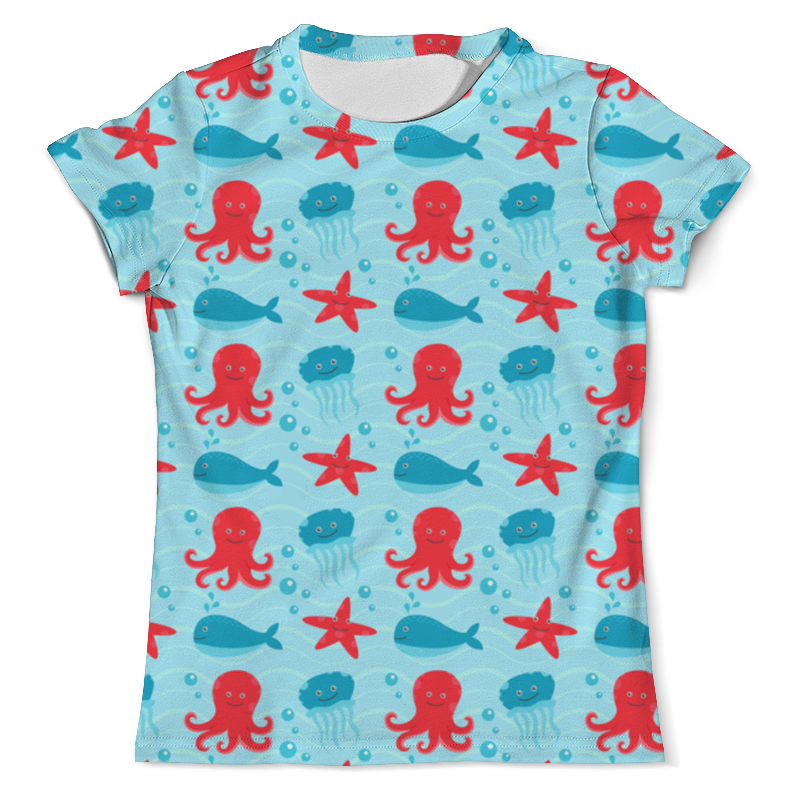 Printio Футболка с полной запечаткой (мужская) Морские глубины мужская футболка влюбленные медузы m белый