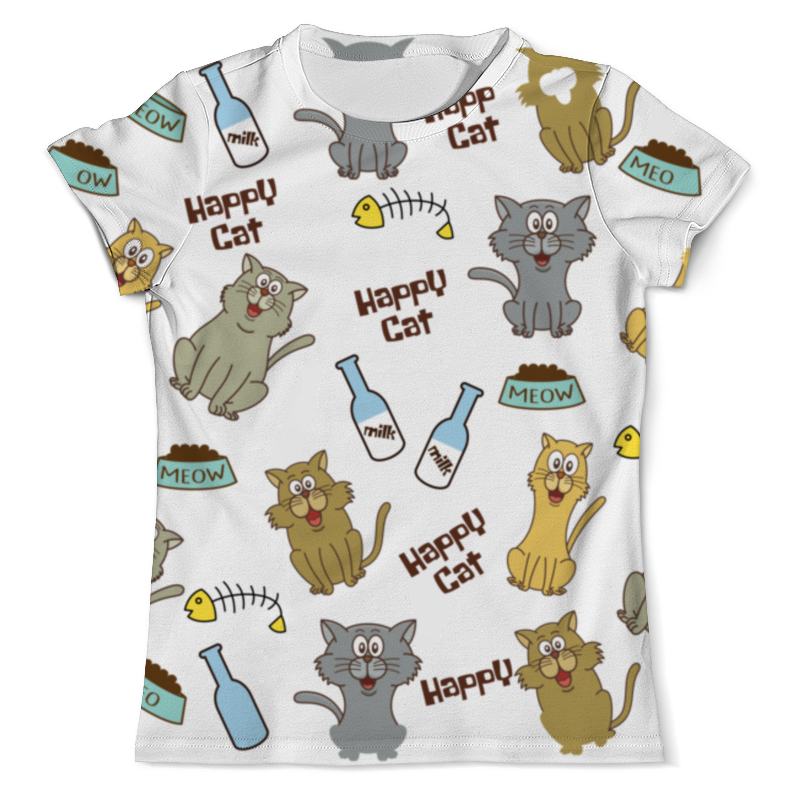 Printio Футболка с полной запечаткой (мужская) Счастливые коты printio футболка с полной запечаткой мужская счастливые котики