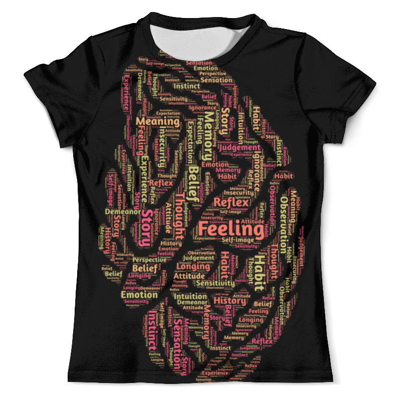 printio футболка с полной запечаткой для девочек brain мозг Printio Футболка с полной запечаткой (мужская) Мотивирующий мозг