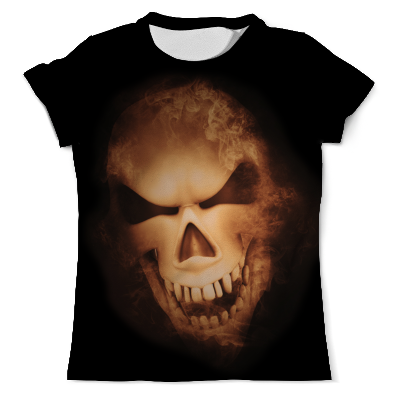 Printio Футболка с полной запечаткой (мужская) Огненный череп