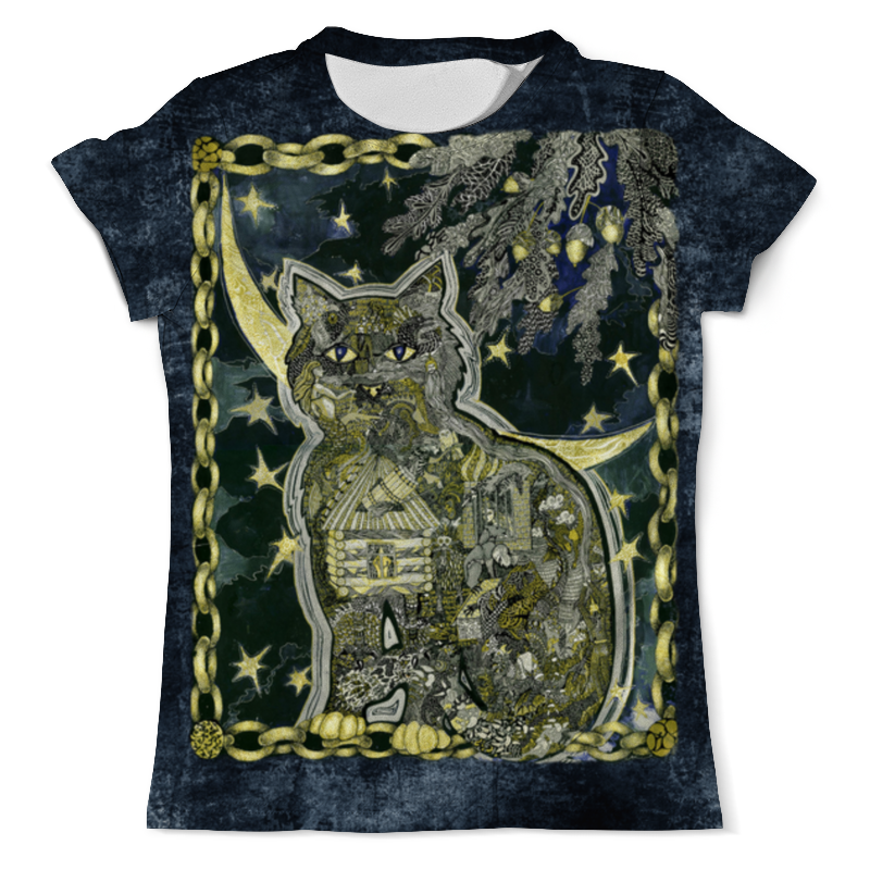 Printio Футболка с полной запечаткой (мужская) Кот у лукоморья мученик евгений кесарийский икона на доске 13 16 5 см