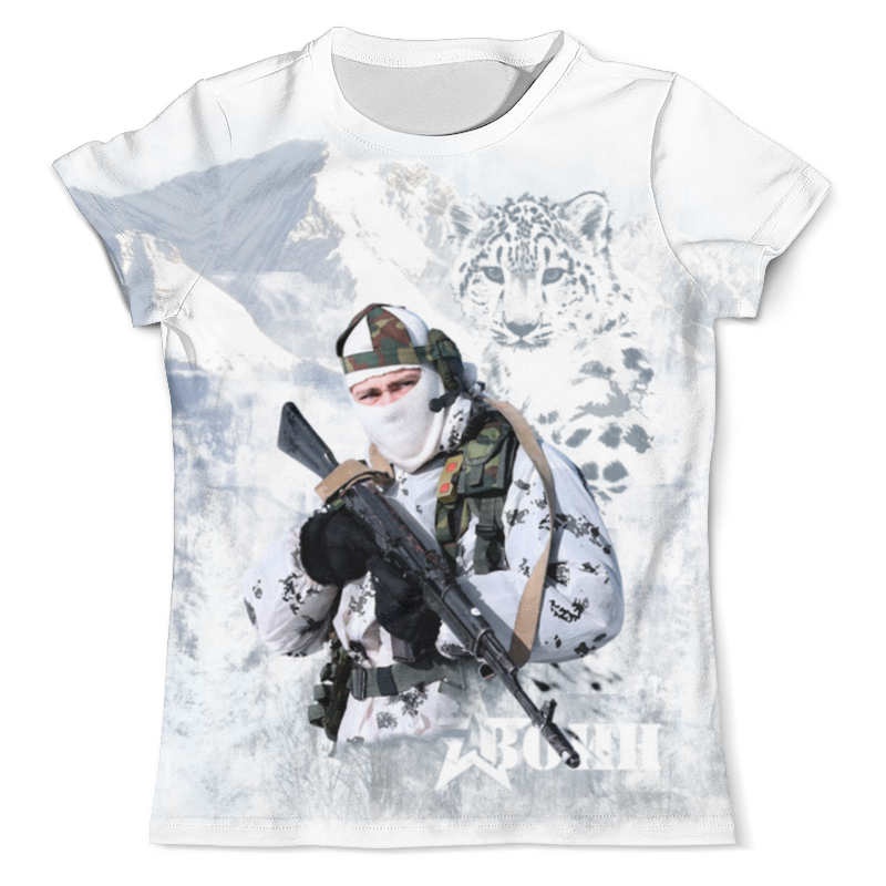 printio футболка классическая снежный барс Printio Футболка с полной запечаткой (мужская) Барс