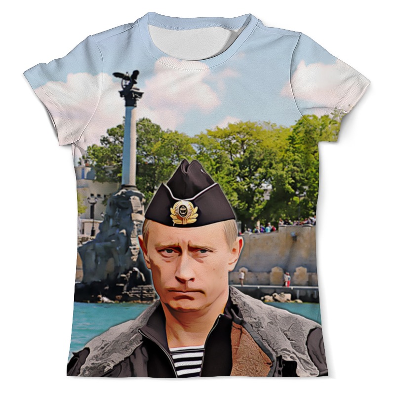 Printio Футболка с полной запечаткой (мужская) Путин портрет президента рф в в путина