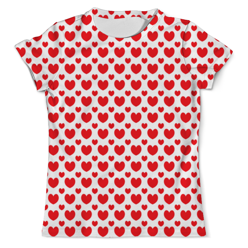 Printio Футболка с полной запечаткой (мужская) Красные сердечки printio футболка с полной запечаткой женская красные сердечки