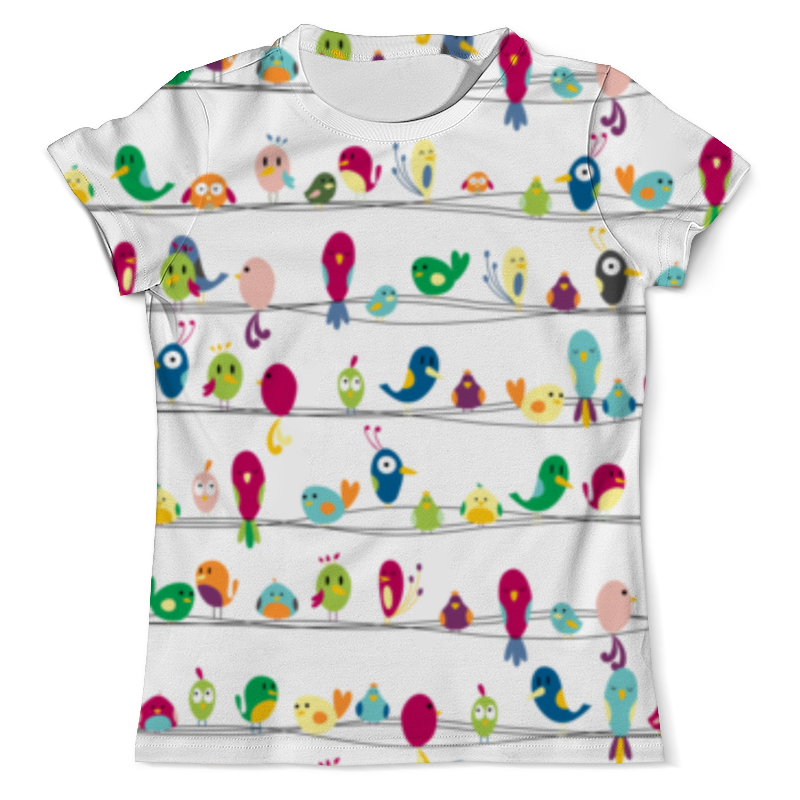 printio футболка с полной запечаткой мужская милые птички with love Printio Футболка с полной запечаткой (мужская) Птички