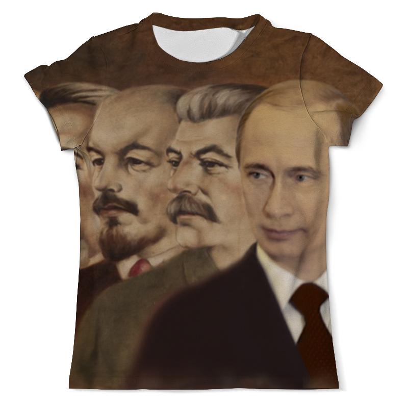 Printio Футболка с полной запечаткой (мужская) Ленин, сталин, путин printio обложка для паспорта ленин сталин путин