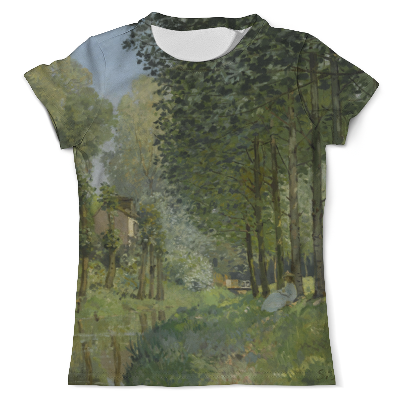 Printio Футболка с полной запечаткой (мужская) Отдых у ручья (альфред сислей)