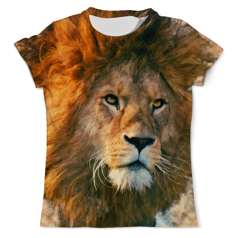 Printio Футболка с полной запечаткой (мужская) Морда льва printio футболка с полной запечаткой мужская морда льва