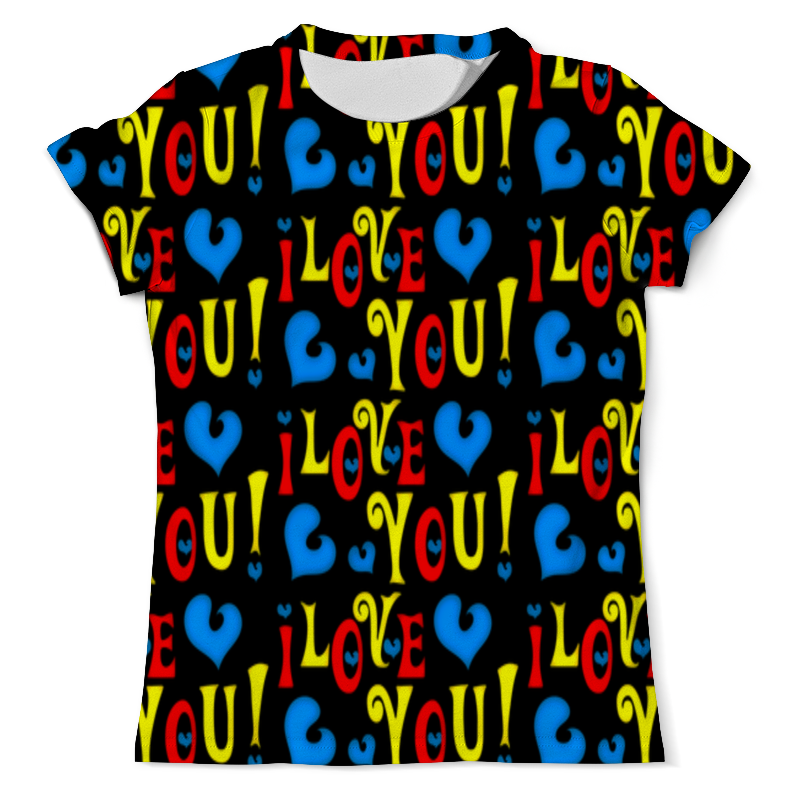 Printio Футболка с полной запечаткой (мужская) I love you printio футболка с полной запечаткой мужская i love gummy bears