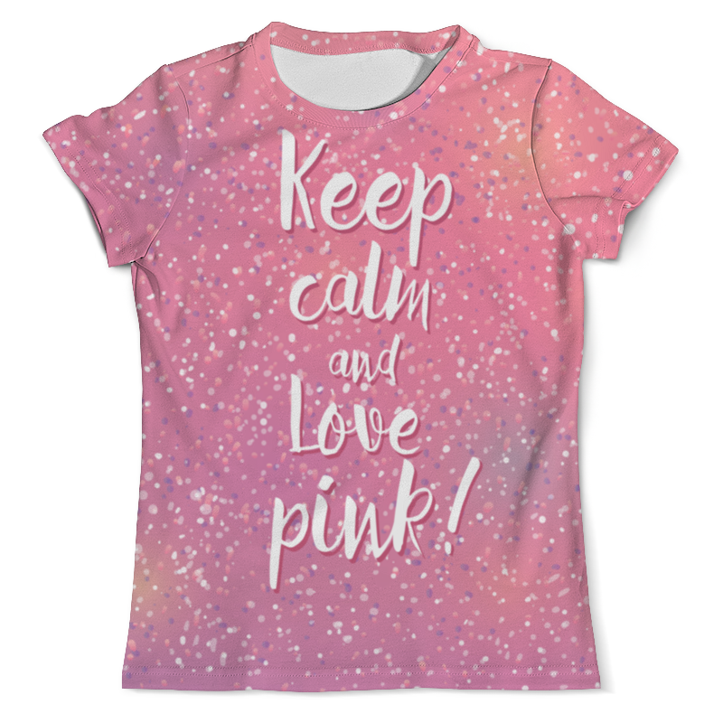 Printio Футболка с полной запечаткой (мужская) Keep calm and love pink printio футболка с полной запечаткой мужская keep calm and love pink