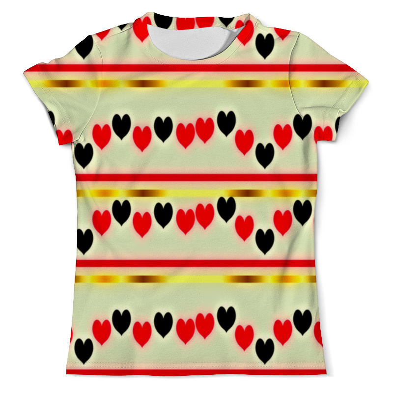 Printio Футболка с полной запечаткой (мужская) Сердечки