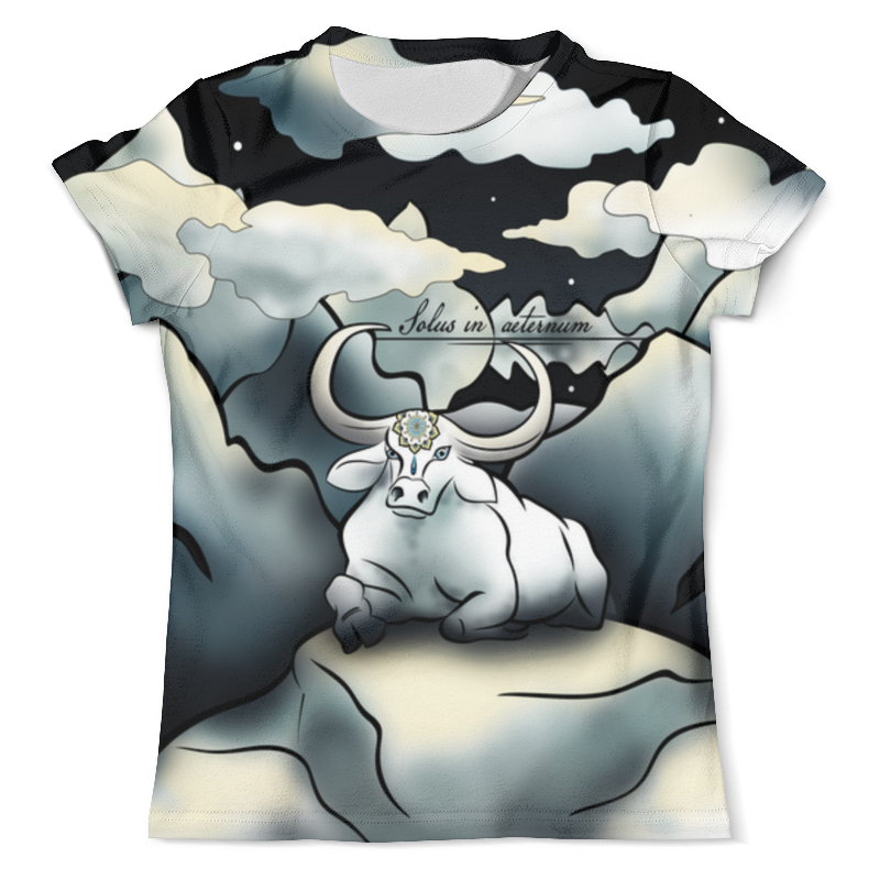 Printio Футболка с полной запечаткой (мужская) Лунный бык printio футболка с полной запечаткой мужская yak bull бык як