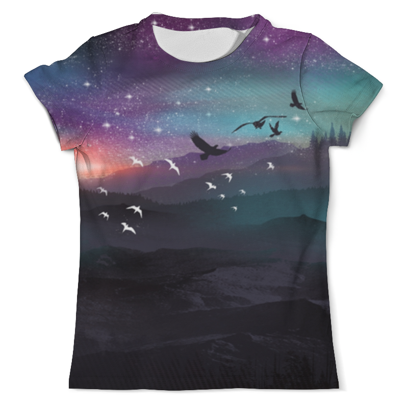Printio Футболка с полной запечаткой (мужская) Птицы в небе printio футболка с полной запечаткой мужская птицы в небе