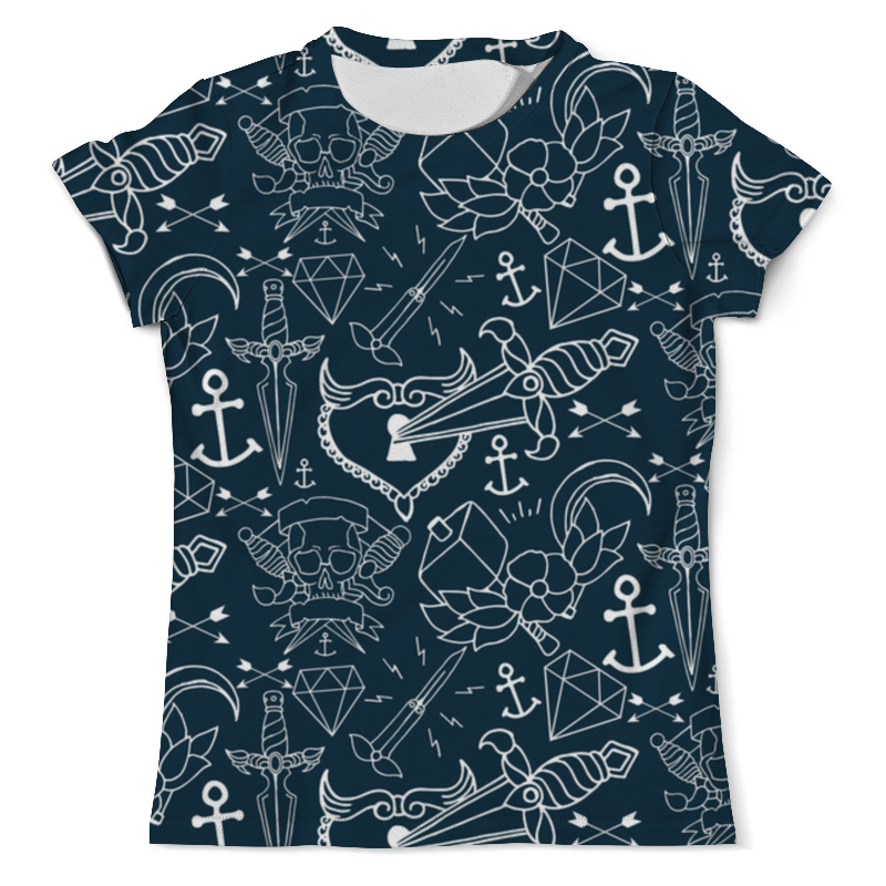 Printio Футболка с полной запечаткой (мужская) Морская абстракция printio футболка с полной запечаткой для девочек морская абстракция
