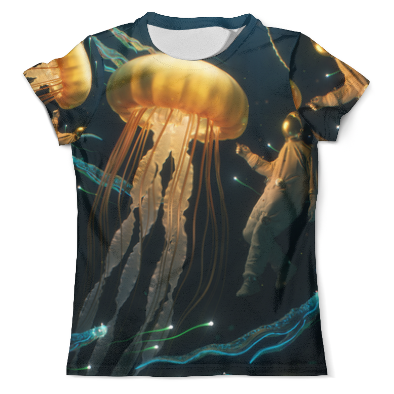 Printio Футболка с полной запечаткой (мужская) Jellyfish мужская футболка влюбленные медузы l черный
