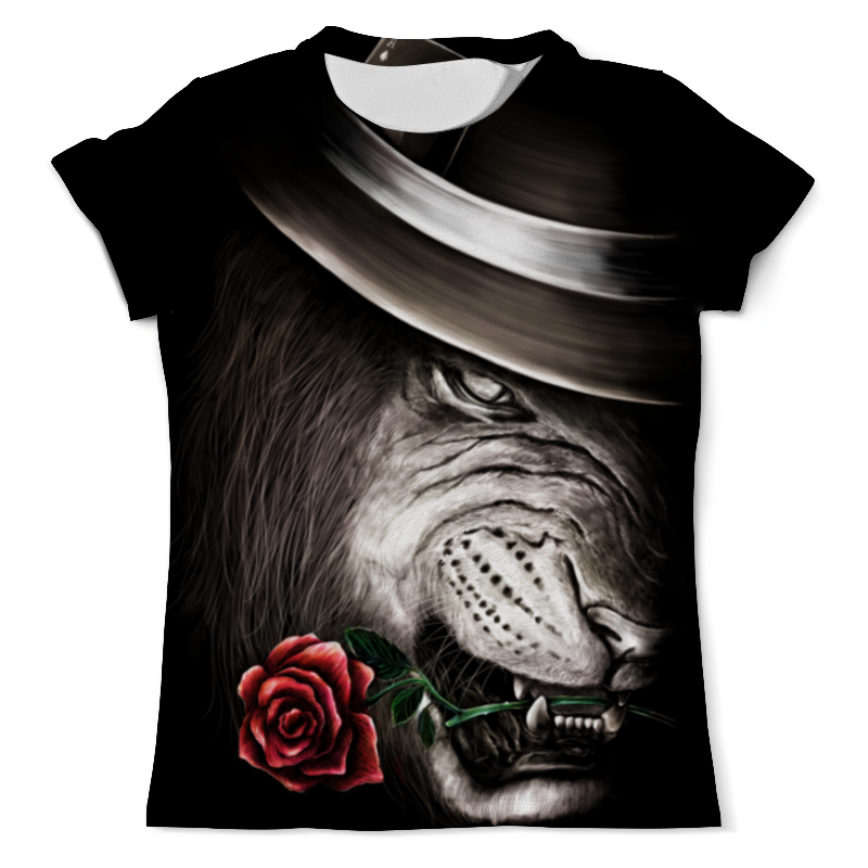 Printio Футболка с полной запечаткой (мужская) Лев и роза printio футболка с полной запечаткой для девочек лев и роза