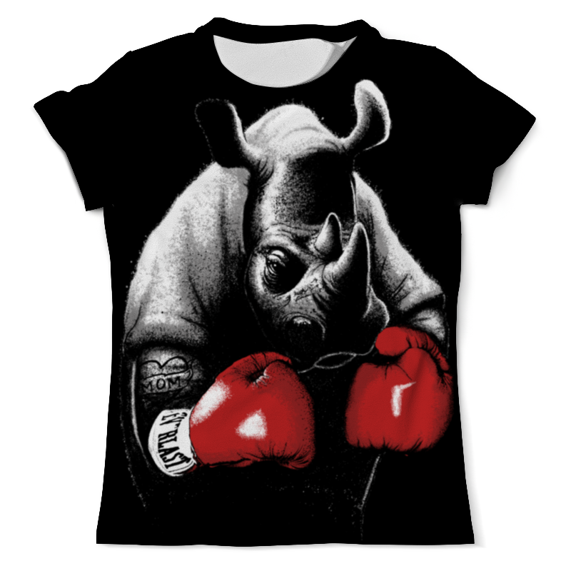Printio Футболка с полной запечаткой (мужская) Носорог боксёр printio футболка с полной запечаткой для девочек носорог