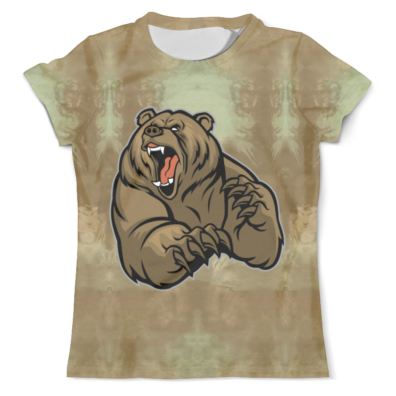 Printio Футболка с полной запечаткой (мужская) Ревущий медведь printio футболка с полной запечаткой для мальчиков ревущий тигр
